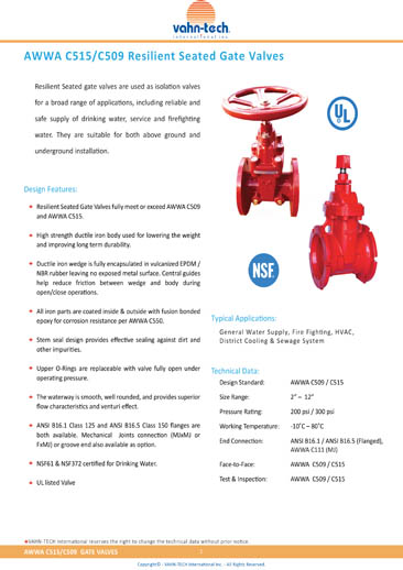 Vahn-Tech-AWWA-C515-C509-Resilient-Seated-Gate-Valves